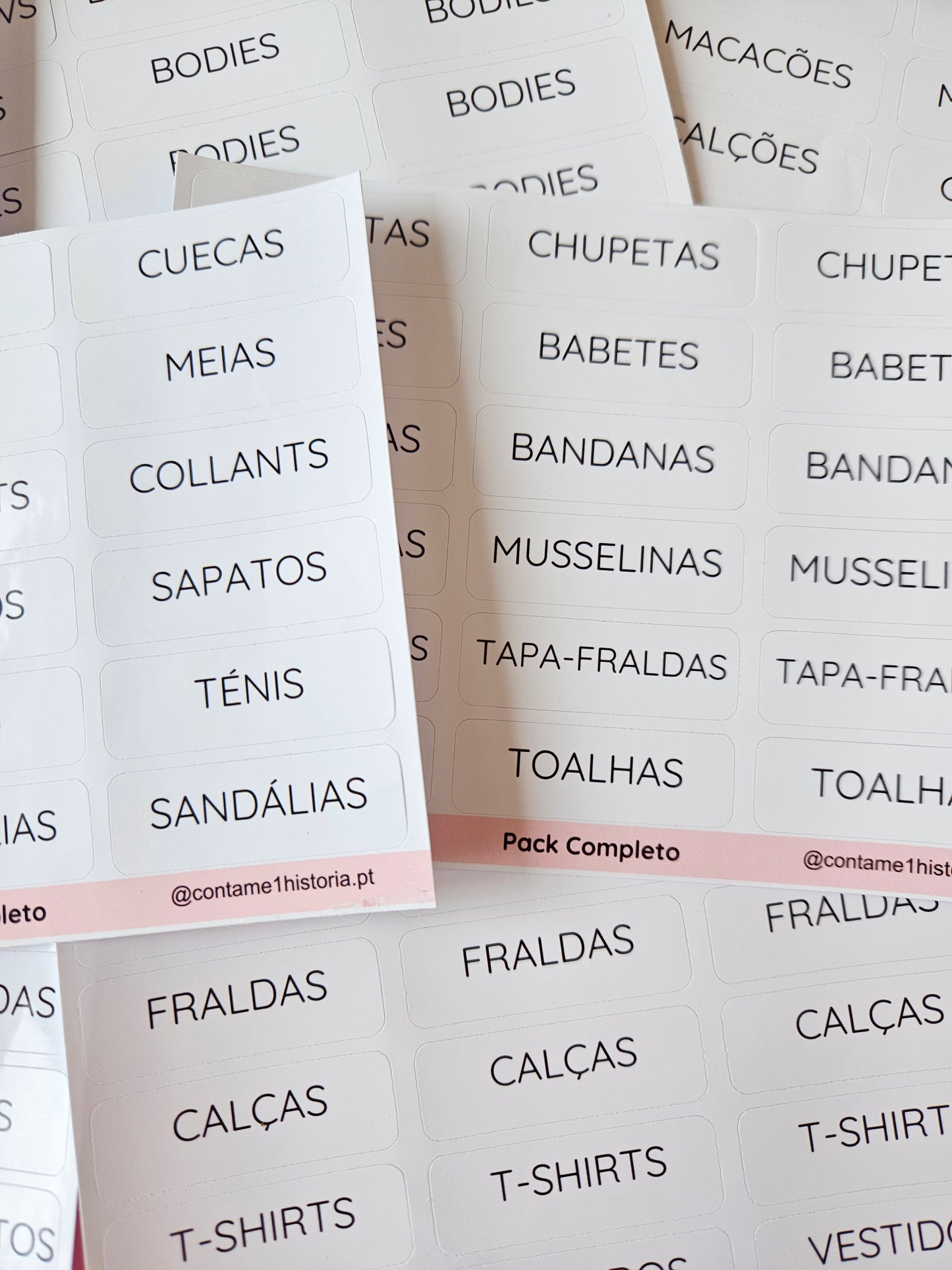 Etiquetas para gaveta Pack Completo