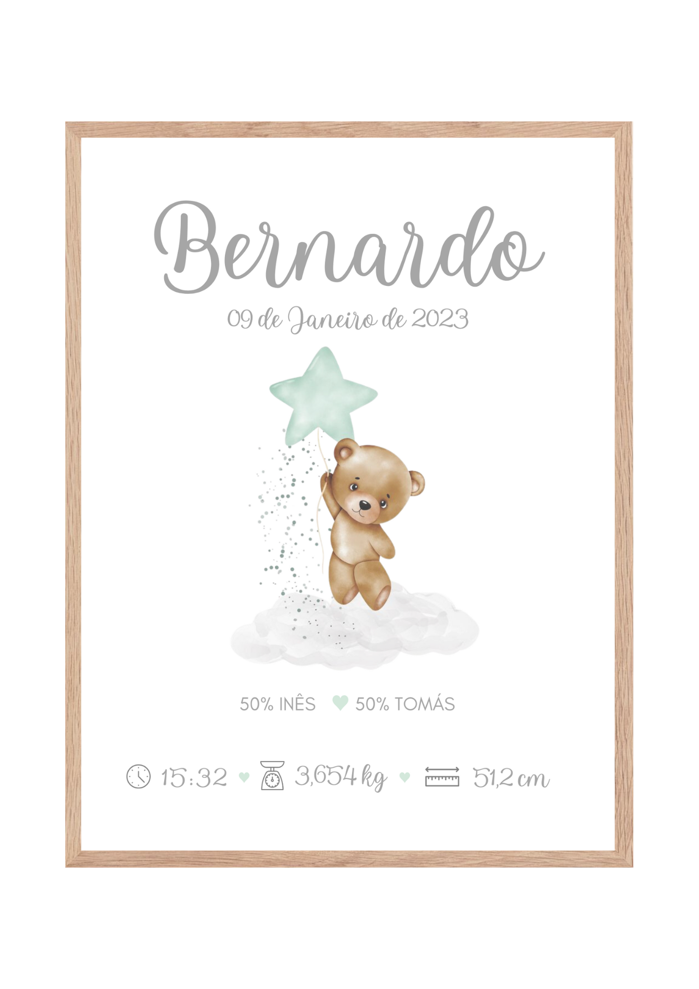 Quadro Nascimento Ursinho