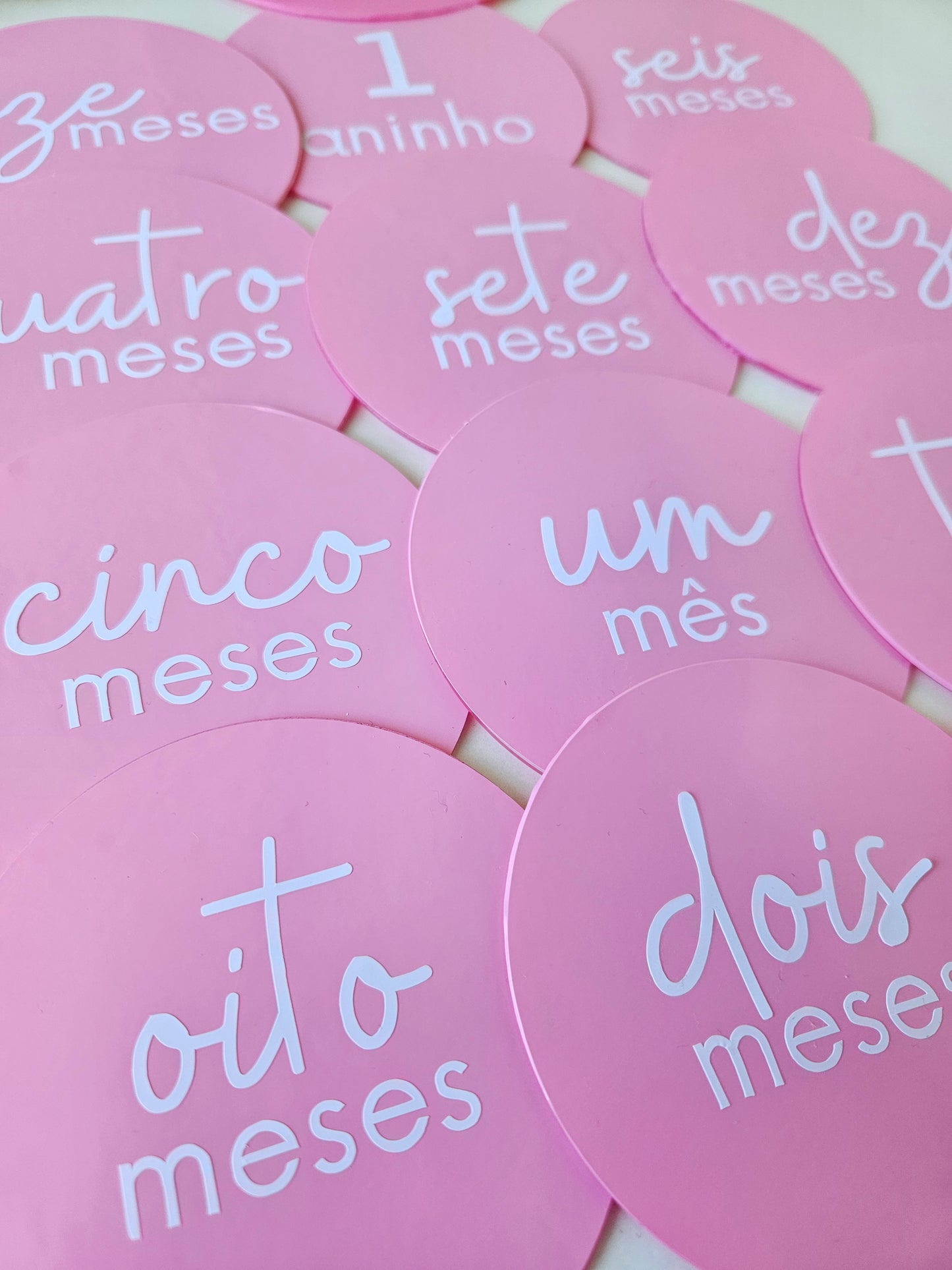 Milestones em acrílico