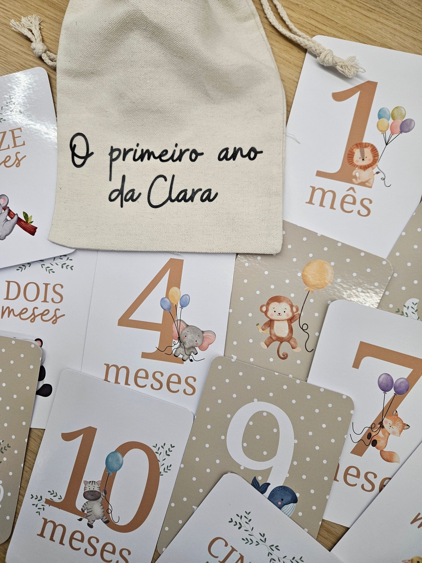 Cartões Milestone Animais