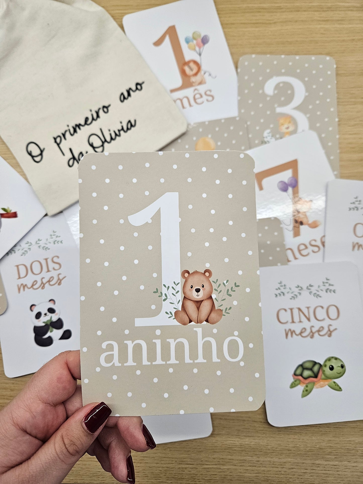 Cartões Milestone Animais
