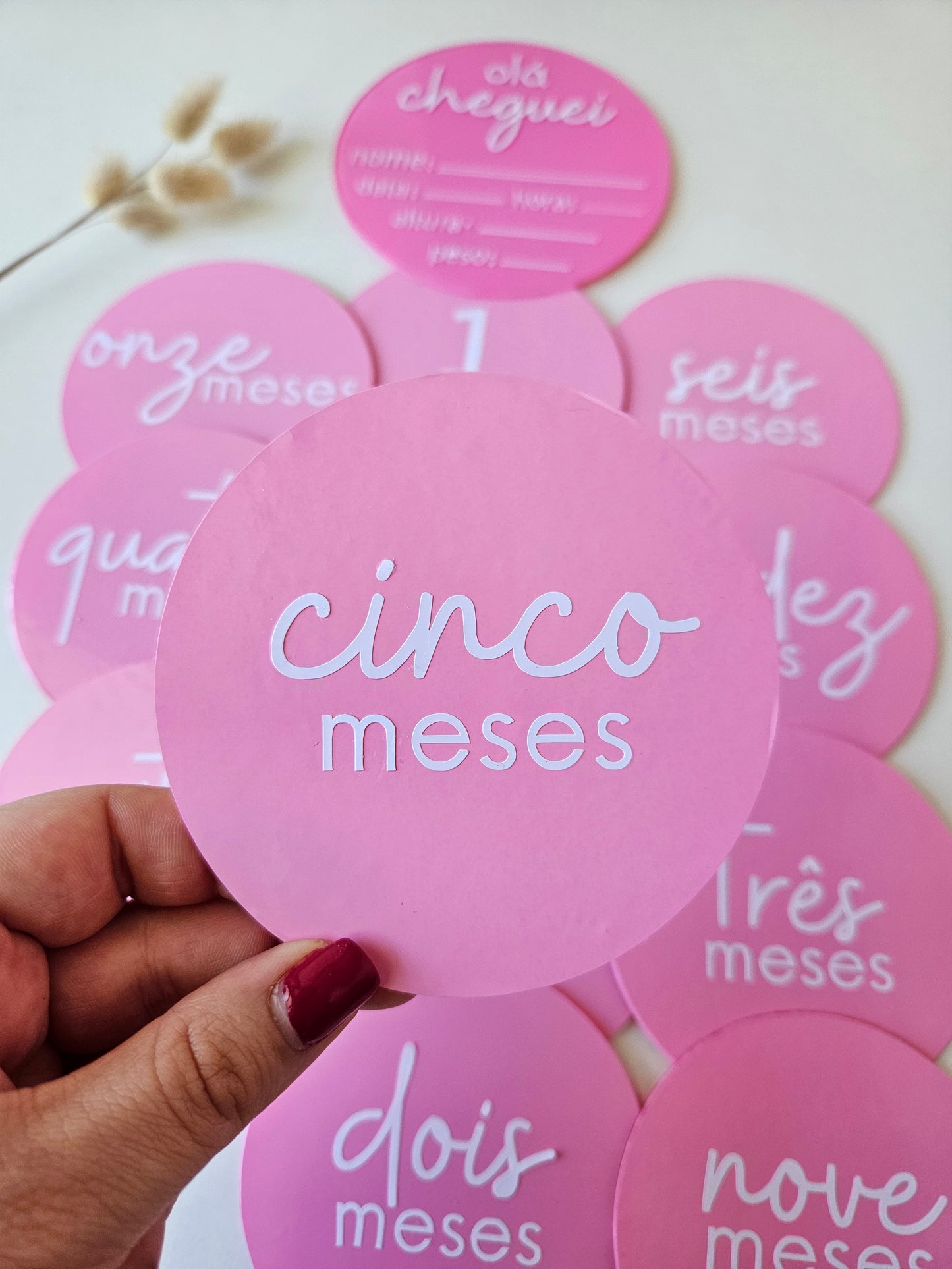 Milestones em acrílico