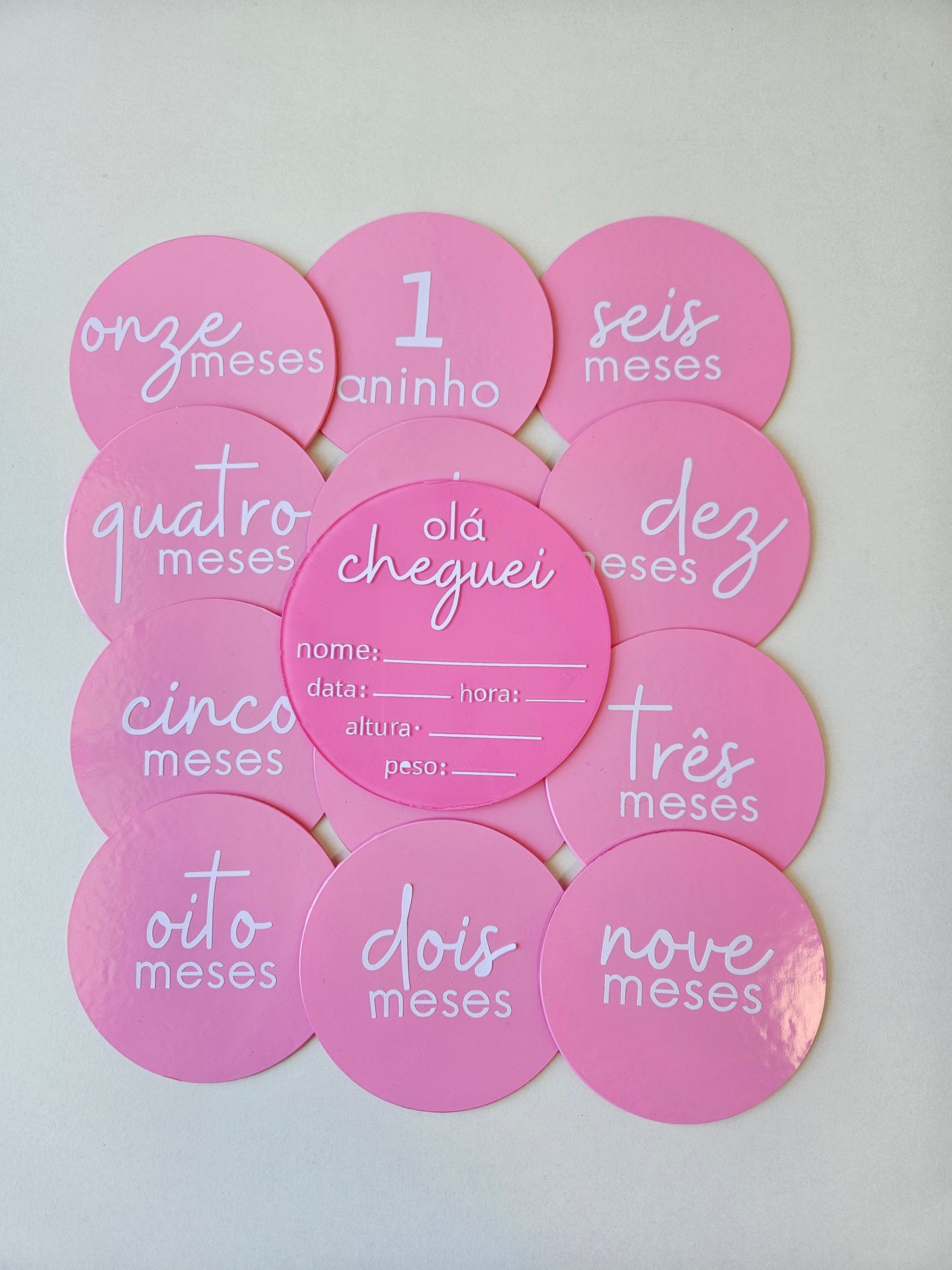 Milestones em acrílico