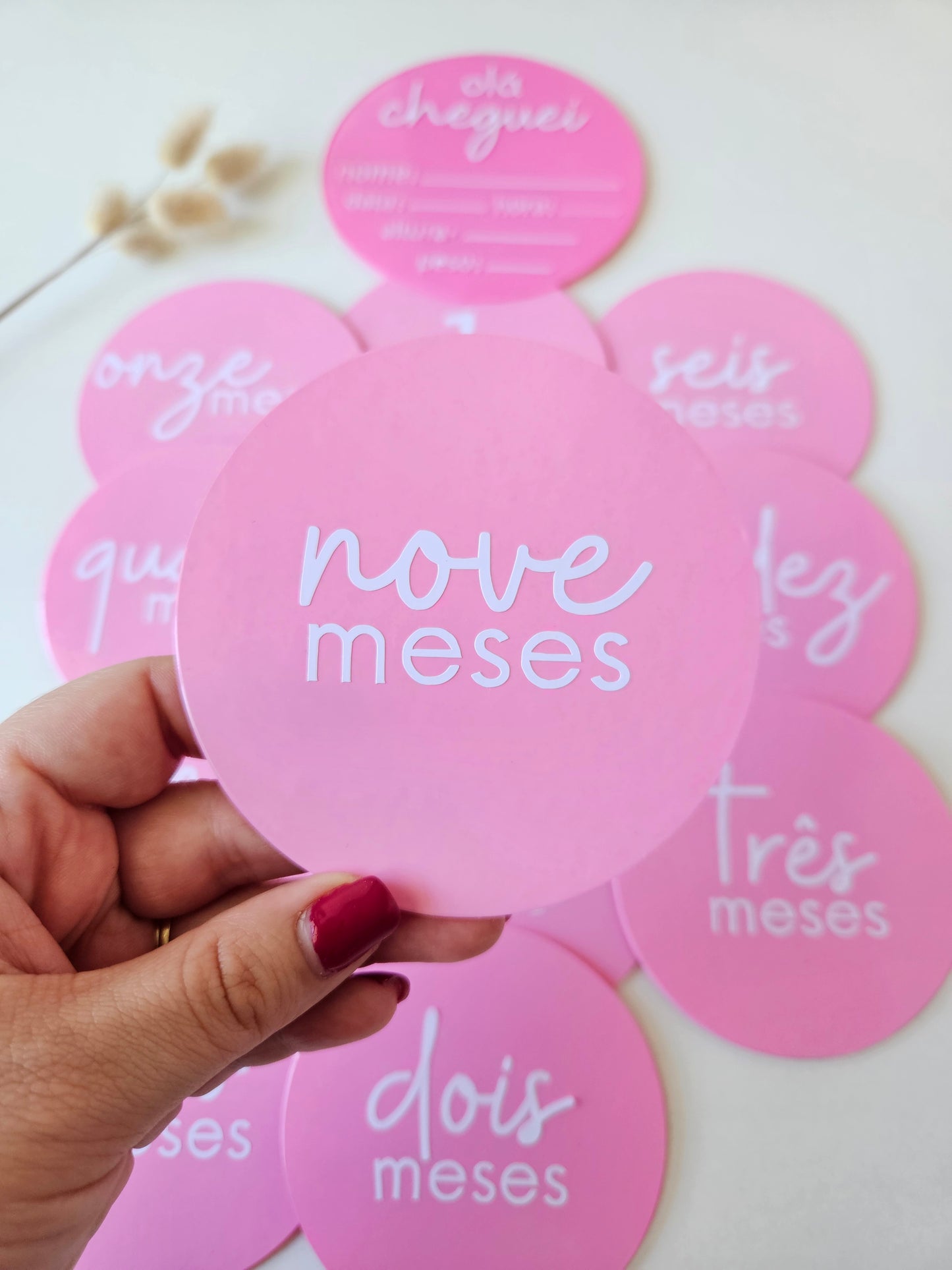 Milestones em acrílico