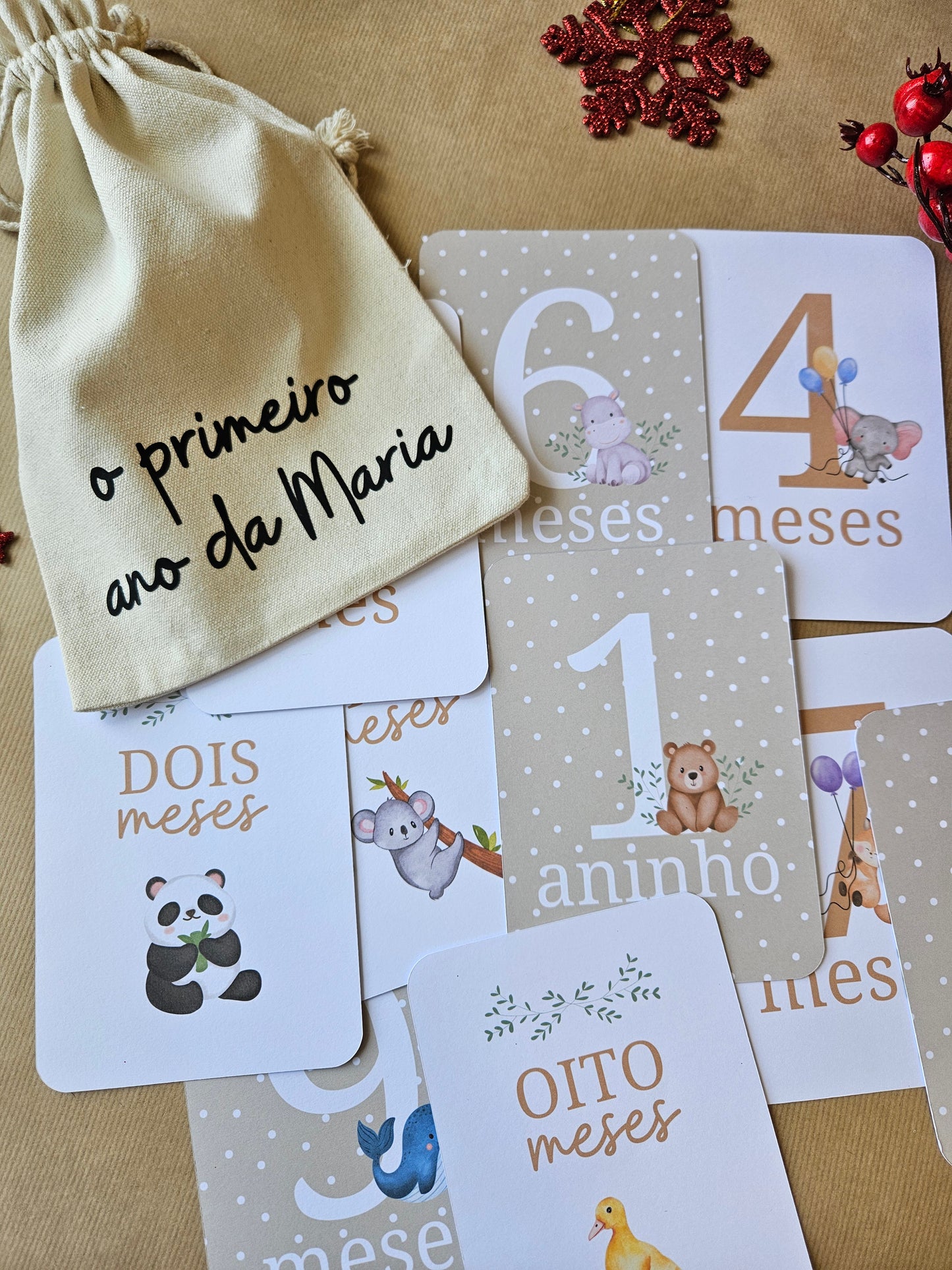 Cartões Milestone Animais