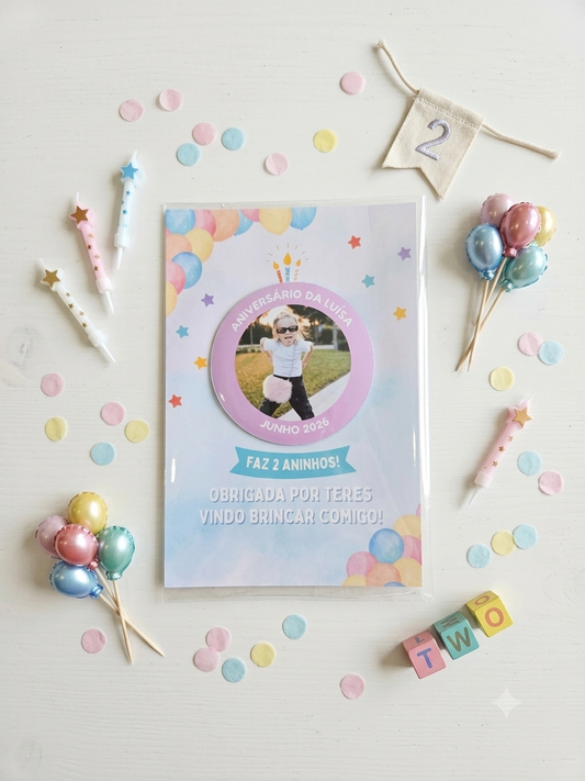 Lembrança magnética aniversários