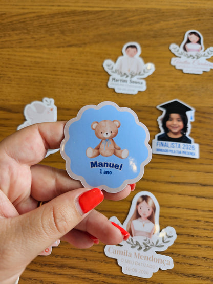Lembrança magnética baby shower
